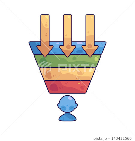 Illustration of Sales Funnel 143431560