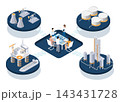 Global Oil Industry and Energy Price Management Isometric Illustration 143431728