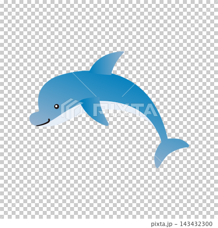 游泳的海豚的插圖 游泳的海豚的插圖 143432300
