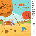 Warm and Cozy Cute Autumn Mood Illustration 143432582