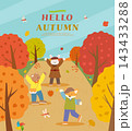 Warm and Cozy Cute Autumn Mood Illustration 143433288