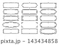 abstract text frame border modern thai pattern style minimalist line art set 143434858