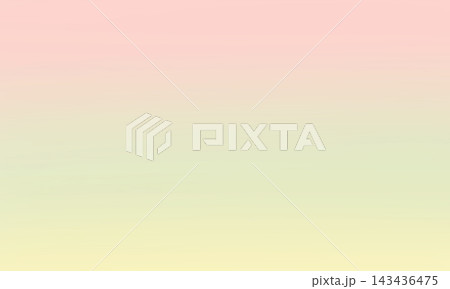 春色のピンクとグリーンとイエローの淡いグラデーション背景 143436475