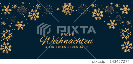 Christmas and new year festive gold illustration 143437274