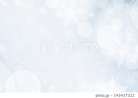 A Christmas background with bokeh and small snowflakes A Christmas background with bokeh and small snowflakes 143437322