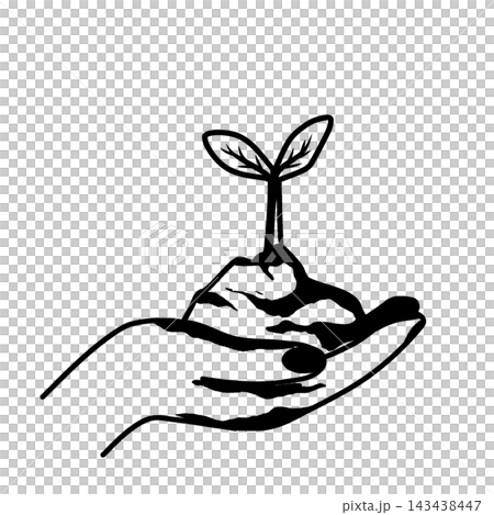 Hand Holding Soil Brown for Plant Growth and Ecology Hand Holding Soil Brown for Plant Growth and Ecology 143438447