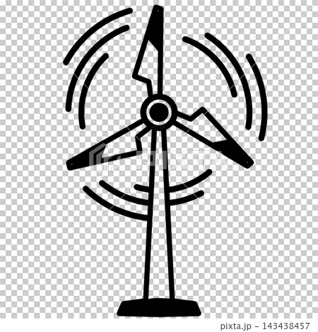 Wind Turbine Icon for Renewable Energy Generation Wind Turbine Icon for Renewable Energy Generation 143438457