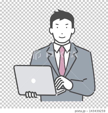 操作個人電腦的西裝男 操作個人電腦的西裝男 143439259