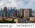 Dramatic skyline of Kuala Lumpur showcasing urban lifestyle and architecture 143440337