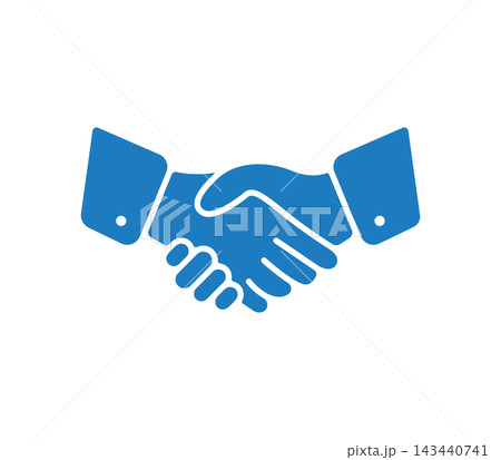 Business handshake icon vector design representing successful agreement, partnership, deal making, and corporate trust concept. Business handshake icon vector design representing successful agreement, partnership, deal making, and corporate trust concept. 143440741