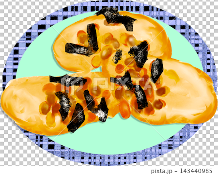 An illustration of fragrant natto mochi that can be used in New Year's celebrations or Japanese cuisine. An illustration of fragrant natto mochi that can be used in New Year's celebrations or Japanese cuisine. 143440985