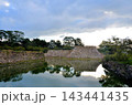 萩城跡 天守跡（天守台）と内堀 143441435