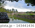 萩城跡 天守跡（天守台）と内堀 143441436