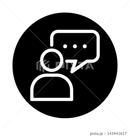 吹き出し　人物　会話　アイコン 143441617