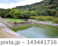 萩城跡 天守跡から望む内堀 143441716