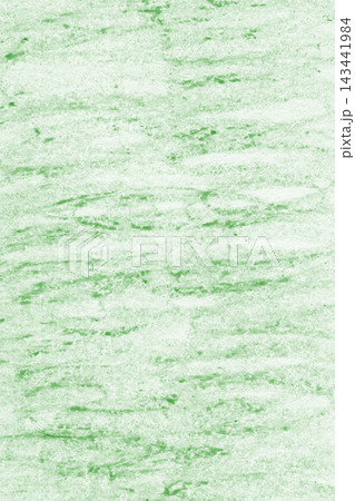 Green oil pastel shading texture on paper top view. Vertical background of hand drawn crayon strokes and wax shading on white paper. Green oil pastel shading texture on paper top view. Vertical background of hand drawn crayon strokes and wax shading on white paper. 143441984