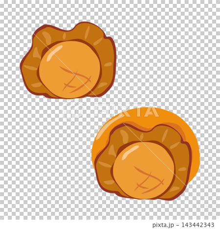 ホタテの煮付けのイラスト 143442343
