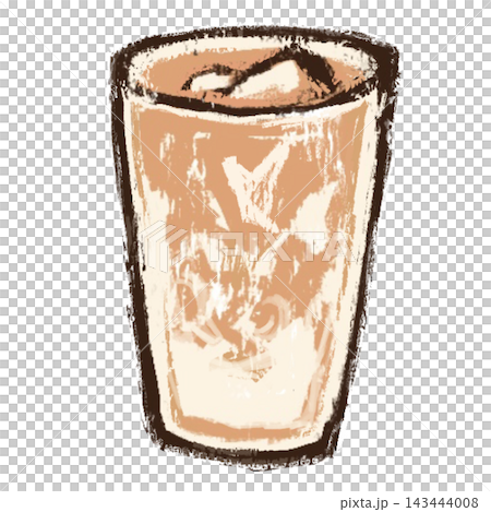 やさしい手描き風　アイスカフェオレ　カフェモカ 143444008