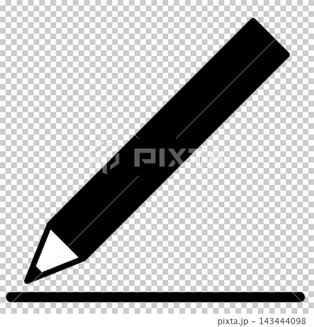 Simple monochrome icons made with pencils and lines. 143444098