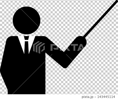 一張商務人士做演講的象形圖。 一張商務人士做演講的象形圖。 143445114