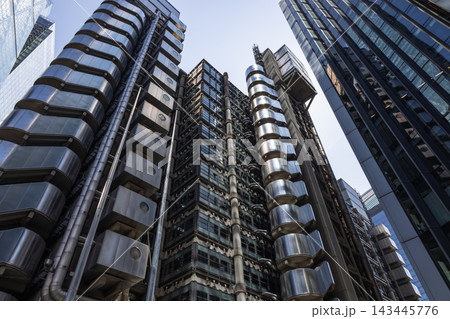 Lloyds building low angle view in London, UK 143445776
