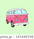 Vintage retro travel car illustration 143446598