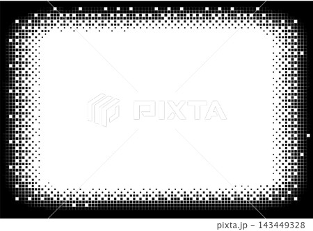 Rectangular pixel gradient frame with blank center for retro computer interface design Rectangular pixel gradient frame with blank center for retro computer interface design 143449328