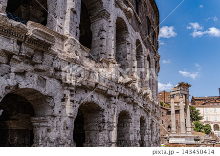 Ruins of Teatro di Marcelo and temple of Roman period 143450414
