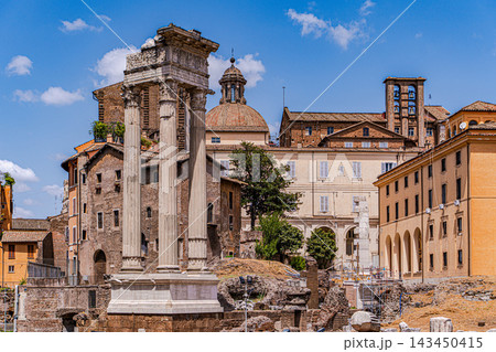 Ruins of Teatro di Marcelo and temple of Roman period Ruins of Teatro di Marcelo and temple of Roman period 143450415