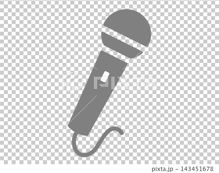 handheld microphone silhouette 143451678