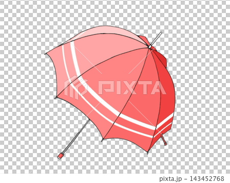 一把時尚粉紅雨傘的插圖 一把時尚粉紅雨傘的插圖 143452768