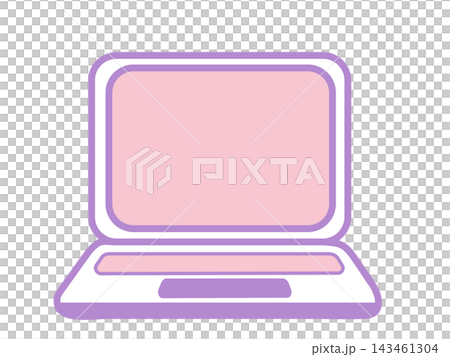 Cute laptop icon illustration Cute laptop icon illustration 143461304