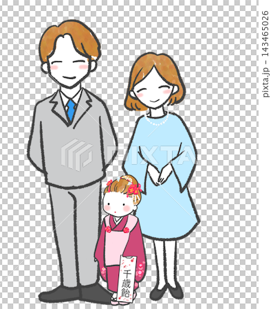 Family photo shoot to celebrate a 3-year-old's Shichi-Go-San celebration. 143465026
