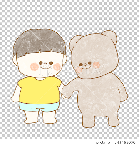 An illustration of a bear holding a child's hand. An illustration of a bear holding a child's hand. 143465070