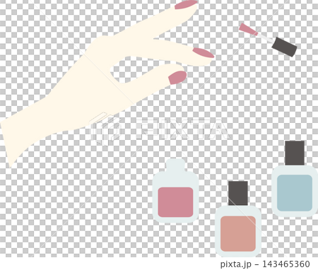 Illustration material of applying nail polish Illustration material of applying nail polish 143465360