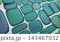 Abstract Teal Glass Tiles With Rounded Squares Create a Modern Geometric Pattern for Design Projects 143467032