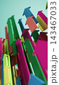 Colorful Upward Arrows Showcasing Growth, Momentum, and Positive Energy in a Dynamic Scene 143467033