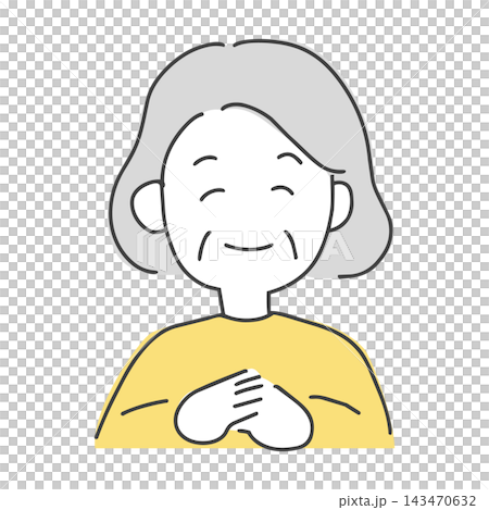 一位微笑的中年婦女的插圖 143470632