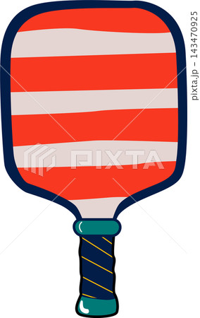 Hand Drawn Pickleball Paddle Illustration 143470925