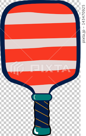 Hand Drawn Pickleball Paddle Illustration Hand Drawn Pickleball Paddle Illustration 143470925