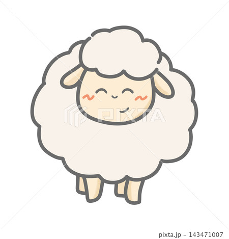 笑顔のかわいい羊のキャラクター2 未年のミニキャラのイラスト 笑顔のかわいい羊のキャラクター2 未年のミニキャラのイラスト 143471007