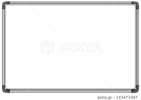 Blank Whiteboard with Aluminum Frame and Rounded Corners Vector Illustration Blank Whiteboard with Aluminum Frame and Rounded Corners Vector Illustration 143471097