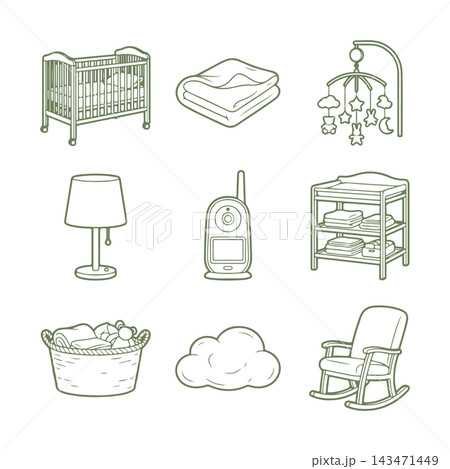 Newborn Nursery Objects Collection 143471449
