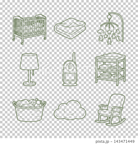 Newborn Nursery Objects Collection 143471449