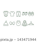 Baby Clothing & Accessories Icon Set 143471944