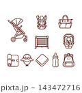 Baby Travel & Outdoor Icon Set 143472716