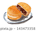 水彩で描いた回転焼き26108pix7 143473358