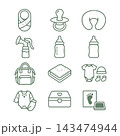 Newborn & Maternity Essentials Icon Set 143474944