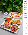 Charcuterie platter with antipasto and cheese selection 143477078