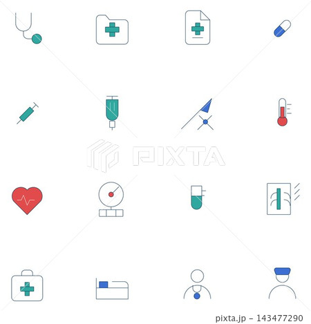 Medical and Healthcare Icons Set 143477290